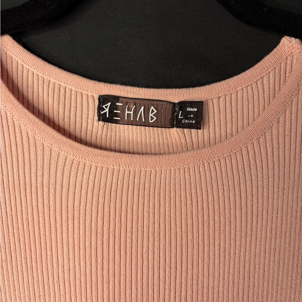 Rehab Blush Ribbed Top - Picture 3 of 10
